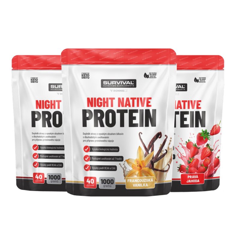Survival Night Native Protein 1000 g - AKCE 2+1 ZDARMA