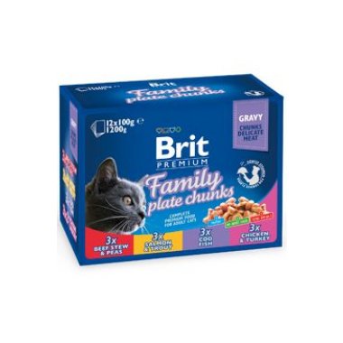 Brit Premium Cat kapsa Family Plate 1200 g (12x100g)