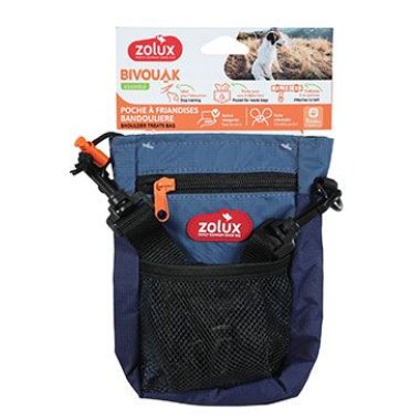Zolux Kapsička na pamlsky BIVOUAK s popruhem modrá