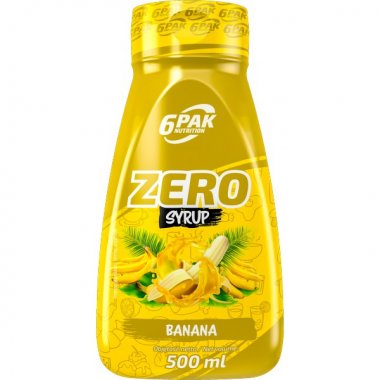 6Pak Nutrition Zero Syrup - 500 ml, banán