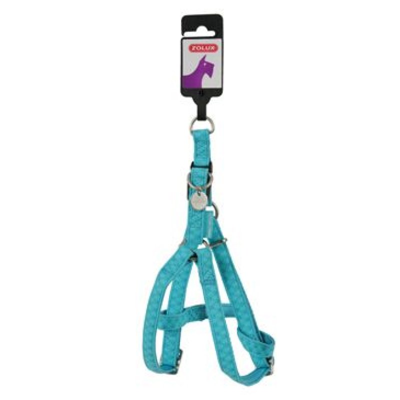 Postroj pes MAC LEATHER tyrkysová 10 mm Zolux