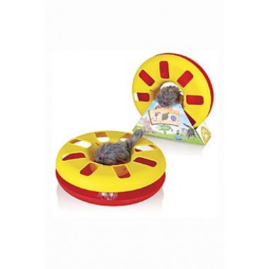 Hračka kočka Speedy ball s myškou na gumě