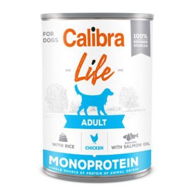 Calibra Dog Life konz. Adult Chicken with rice 400 g