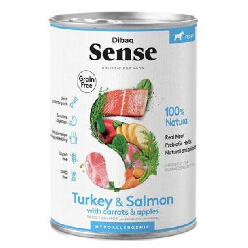 Dibaq Sense konzerva Puppy Turkey & Salmon 380 g