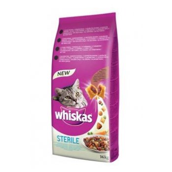 Whiskas Dry s kuřecím masem - STERILE 14 kg