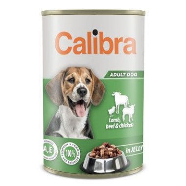 Calibra Dog konz. Lamb, beef & chick. in jelly 1240 g