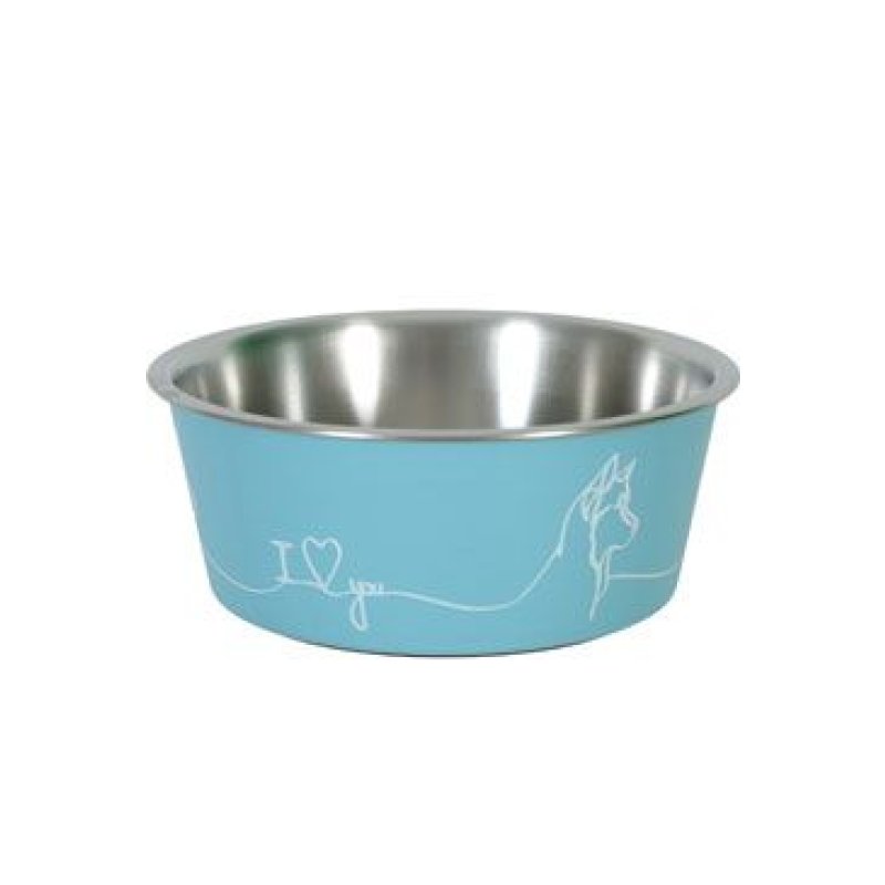 Zolux Miska nerez pes LOVE DOG modrá 400 ml