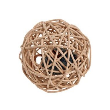 Karlie Hračka kočka Myš v proutěné kouli se zvukem 10cm