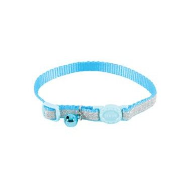 Zolux Obojek kočka SHINY nylon modrý 10mm/30cm