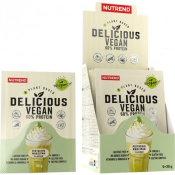 Nutrend Delicious Vegan Protein - 5 x 30 g, pistácie-marcipán