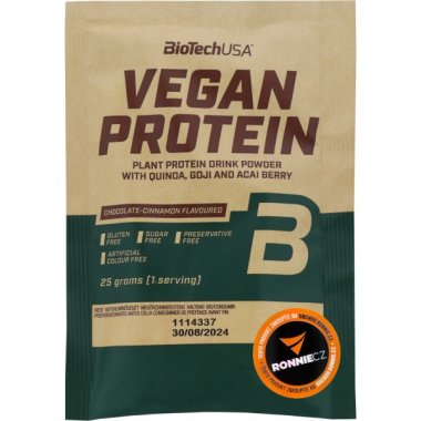 BioTech Nutrition Vegan Protein - 25 g, čoko-skořice