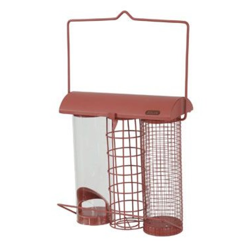 Zolux Krmítko venkovní TRIO kov červená