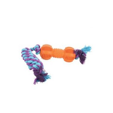 Zolux Hračka pes ROPE BONE gumový 35 cm mix barev