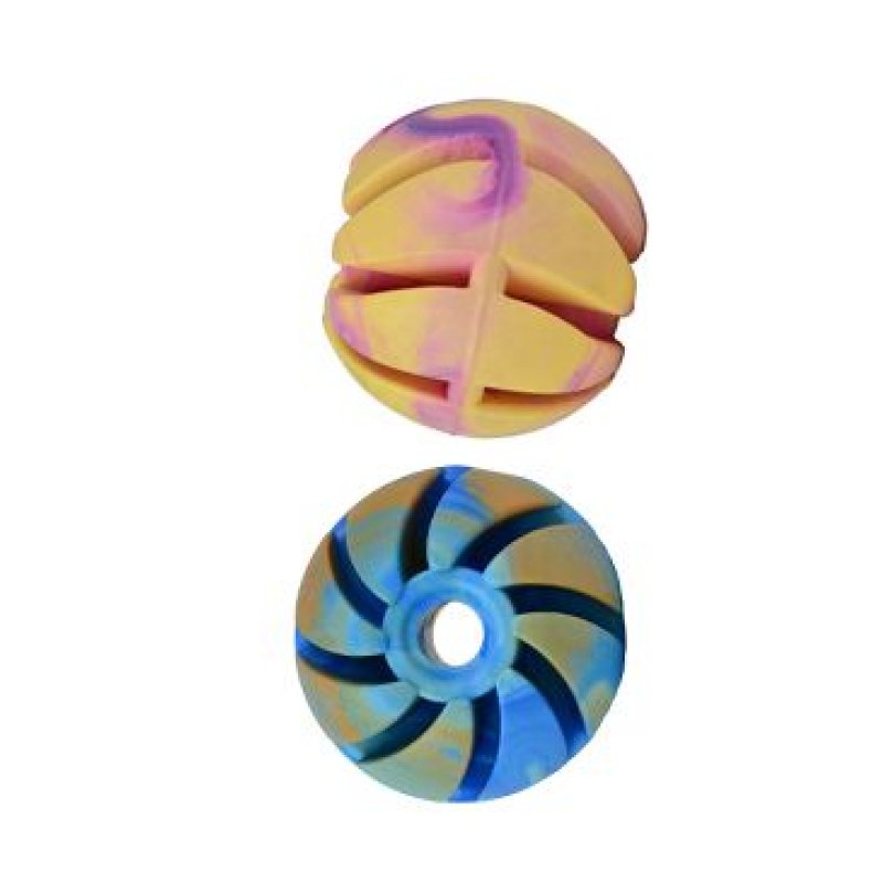 SUM-PLAST pes Míč se spirálou plovací Vanil. 6 cm