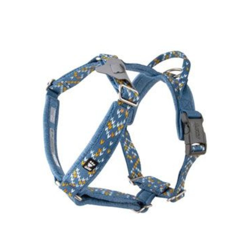 Postroj Y Hurtta Razzle Dazzle modrý 80-100 cm