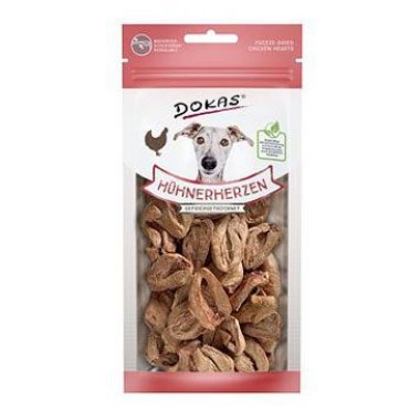 Dokas Mrazem sušená kuř. srdíčka pro psy 22 g