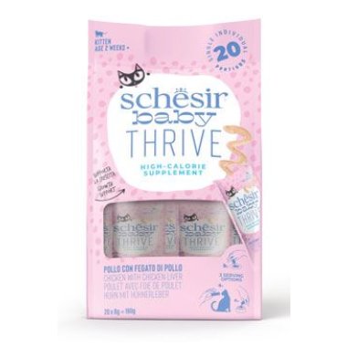 Schesir Cat Kitten Thrive Sachet kuře 20 x 8 g