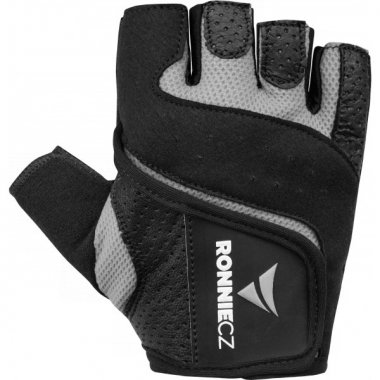 Fitness rukavice Ronnie.cz Easy Workout (šedé) - 1 pár, XXS - šedé