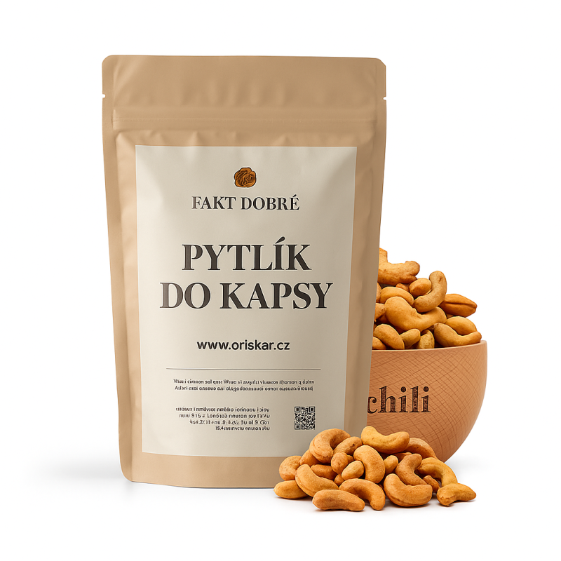 FAKT DOBRÉ Kešu W320 pražené CHILLI 50 g