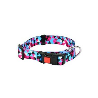 Karlie obojek nylon GEO modrý L 50-65cm/25mm