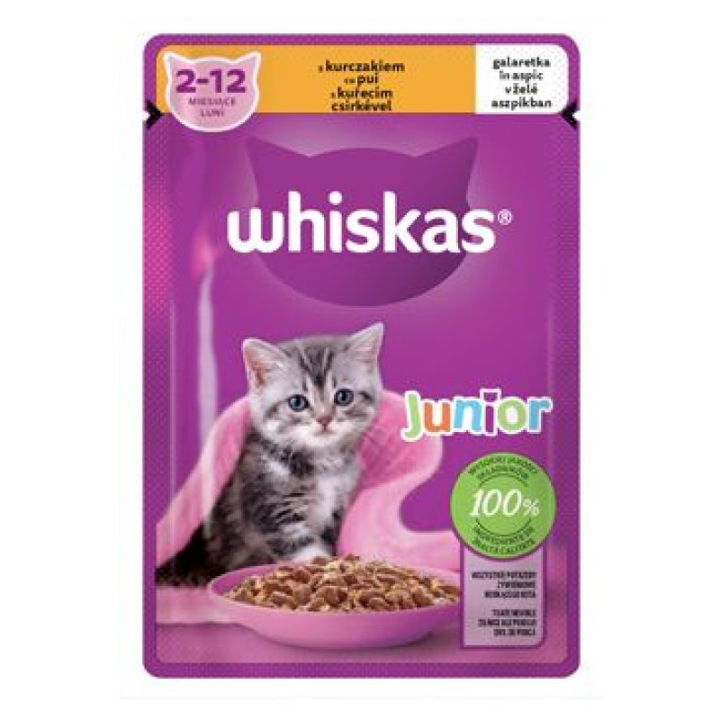 Whiskas kaps. Core Junior kuřecí v želé 85 g