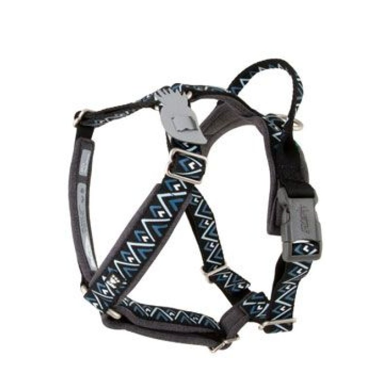 Postroj Y Hurtta Razzle Dazzle černý 35-45 cm