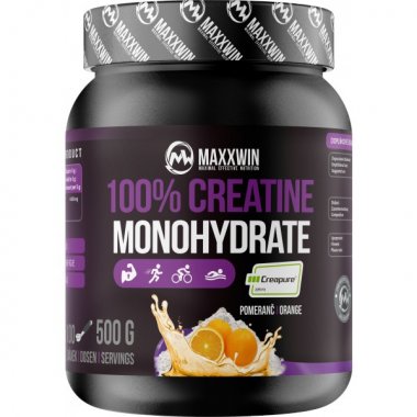 MaxxWin 100 % Creatine Monohydrate Creapure 500 g, mandarinka