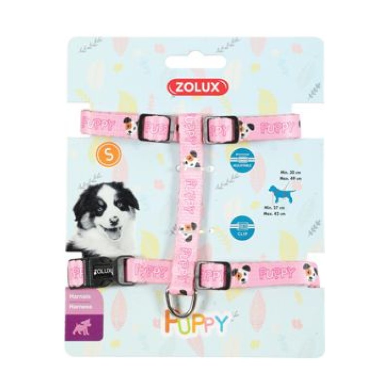 Postroj pes štěně MASCOTTE nastavitelný růžový 8 mm Zolux