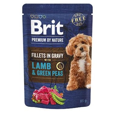 Brit Premium Dog Fillets Gravy Lamb&Green Peas 85 g