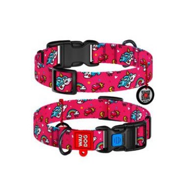 Obojek nylon Jednorožec QR (31-49cm/2,5cm)