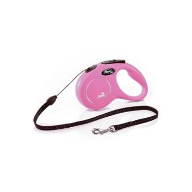 Vodítko FLEXI Classic NEW S lanko 5m/12kg růžová