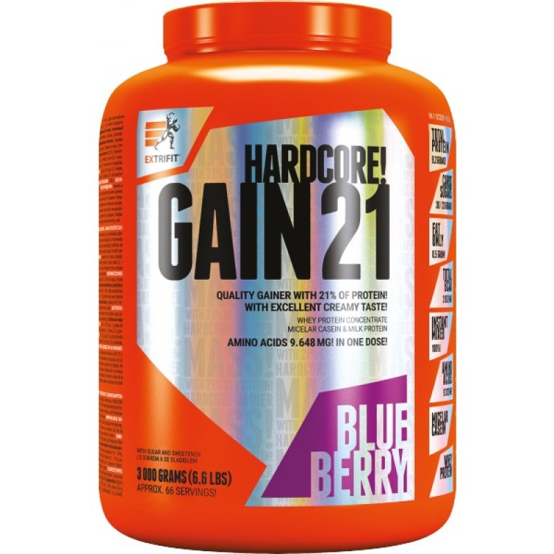Extrifit Hardcore Gain 21 - 3000 g, čokoláda