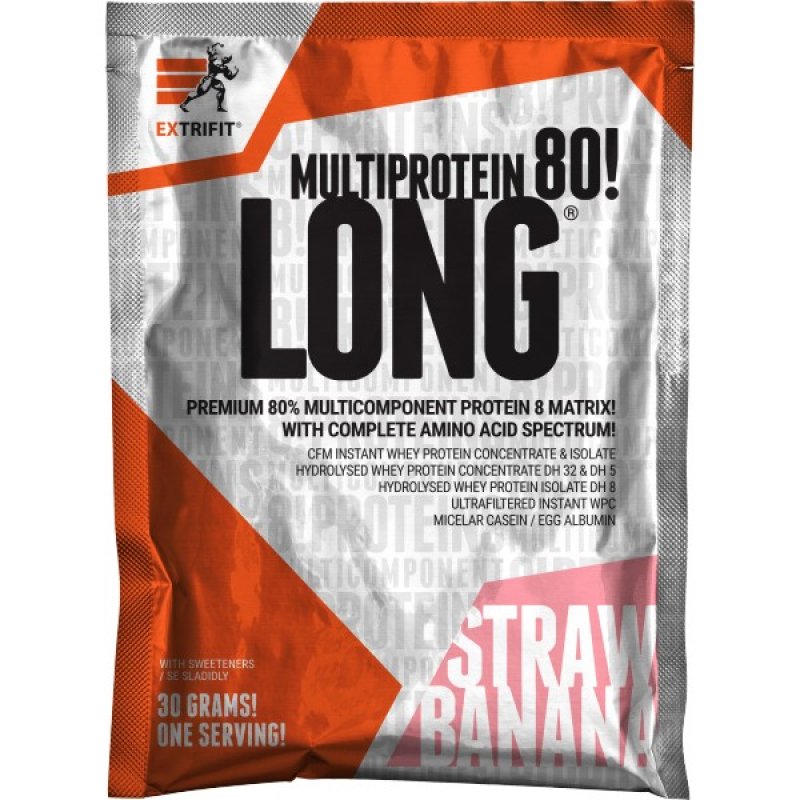 Extrifit Long 80 Multiprotein - 30 g, čoko-kokos