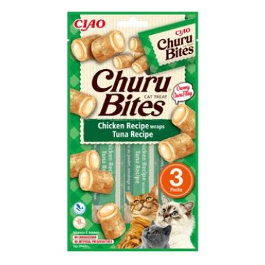 Churu Cat Bites Chicken wraps&Tuna Purée 3 x 10 g