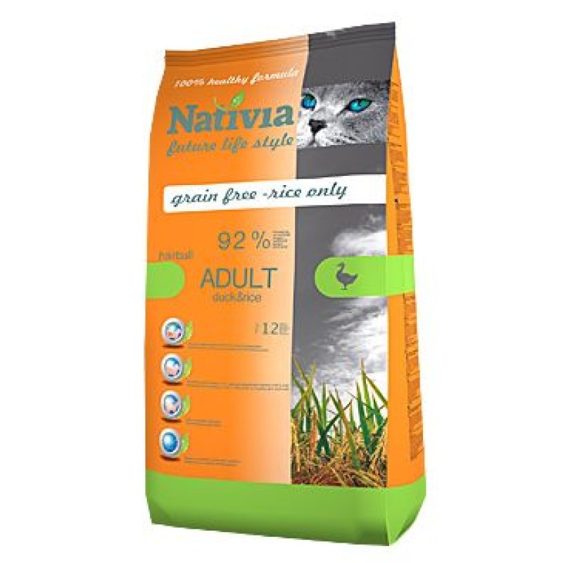 Nativia Cat Adult Duck & Rice Hairball 1,5 kg
