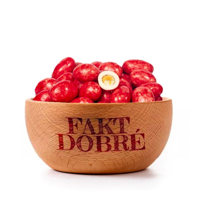 FAKT DOBRÉ Mandle MALINOVÉ v bílé čokoládě 200 g