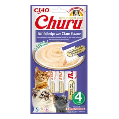 Churu Cat Tuna Recipe with Clam Flavour 4 x 14 g