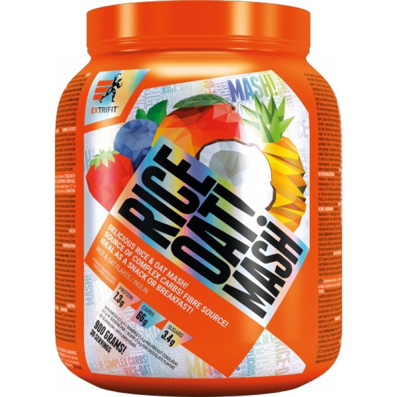 Extrifit Rice & Oat Mash - 900 g, borůvka